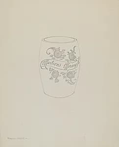 American "Bohemian" Glass Mug by Frank M. Keane