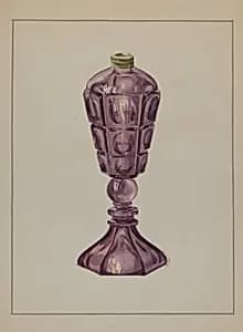 Amethyst Glass Oil Lamp by Marcus Moran