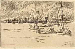 Amsterdam from the Tolhuis by James McNeill Whistler