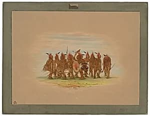 Amusing Dance - Saukie by George Catlin