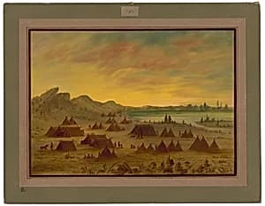 An Apachee Village by George Catlin