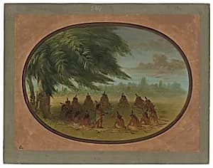 An Indian Council - Sioux by George Catlin