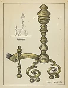 Andiron by Hans Korsch
