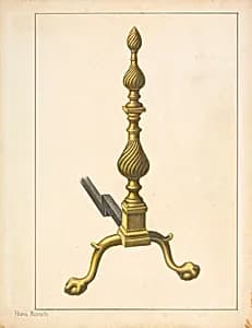 Andiron by Hans Korsch