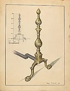 Andiron by Hans Korsch