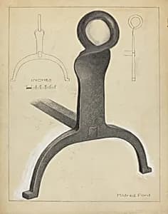 Andiron (One of Pair) by Mildred Ford