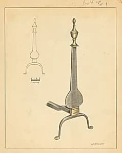 Andiron (one of pair) by Jack Staloff