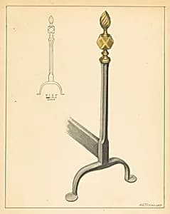 Andiron (one of pair) by Jack Staloff