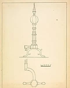 Andiron (one of pair) by Hans Korsch