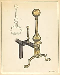 Andiron (one of pair) by Jack Staloff