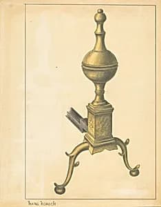 Andiron (one of pair) by Hans Korsch