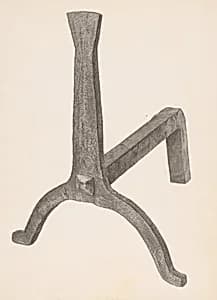 Andiron (one of pair) by Maurice Van Felix