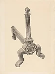 Andiron (one of pair) by Herman Bader