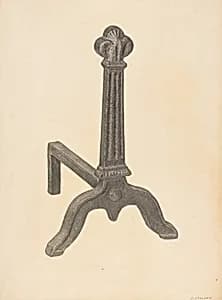 Andiron (one of pair) by Jack Staloff