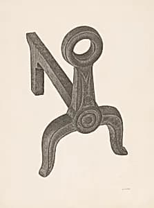 Andiron (one of pair) by Jacob Lipkin
