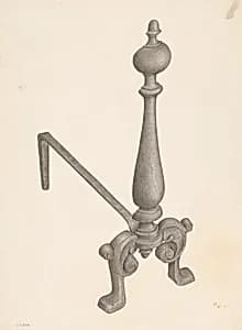 Andiron (one of pair) by Jacob Lipkin