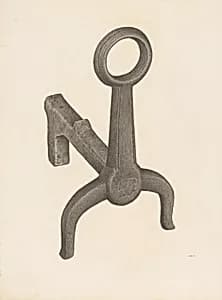 Andiron (one of pair) by Jacob Lipkin