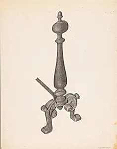 Andiron (one of pair) by Salvatore Borrazzo