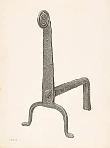 Andiron (one of pair) by Jacob Lipkin