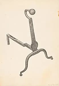 Andiron (one of pair) by Maurice Van Felix