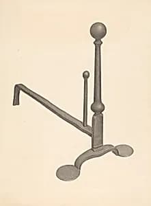 Andiron (one of pair) by Gordon Sanborn