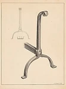 Andiron (one of pair) by Jack Staloff