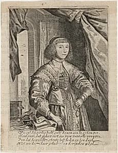 Anna Maria van Schurman by Theodor Matham, after Anna Maria van Schurman