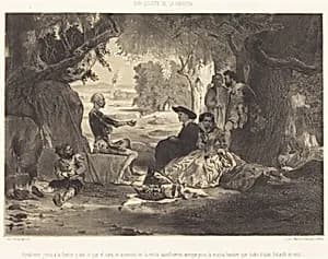 Apeáronse junto á la fuente by Célestin Nanteuil