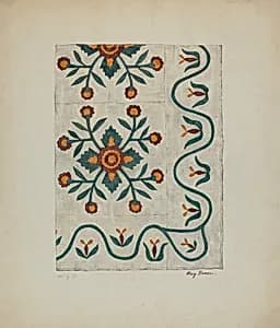 Applique Bedspread by Mary Berner