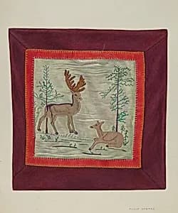 Applique Coverlet (Detail) by Adolph Opstad