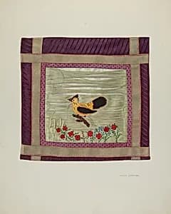 Applique Coverlet (Detail) by Adolph Opstad
