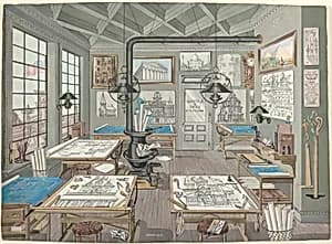 Architect's Drafting Room, 1884 by Perkins Harnly