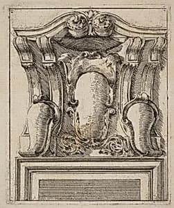 Architectural Motif with Three Shields