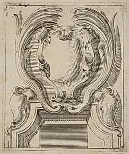 Architectural Motif with Three Shields