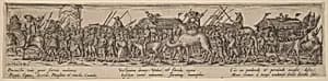 Army Train and Death by Johann Theodor de Bry after Erhard Schön