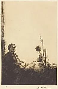 Artist and Model by James McBey