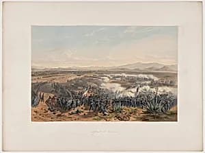 Assault at Contreras by Adolphe-Jean-Baptiste Bayot, after Carl Nebel