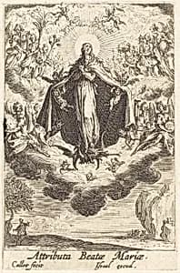 Attributes of the Virgin by Jacques Callot