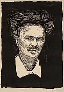 August Strindberg by Edvard Munch
