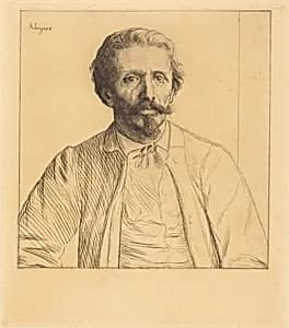 Auguste Delatre by Alphonse Legros