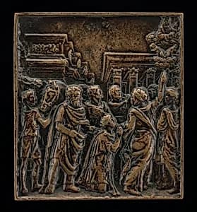 Augustus and the Sibyl by Andrea Briosco, called Riccio