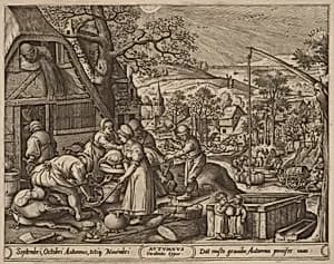 Autumn by Pieter van der Heyden after Hans Bol
