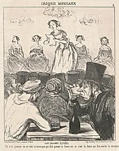 Aux Champs-Elysées by Honoré Daumier