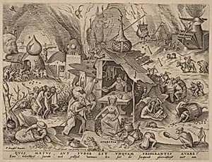 Avarice by Pieter van der Heyden after Pieter Bruegel the Elder