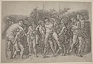 Bacchanal with Silenus by Andrea Mantegna
