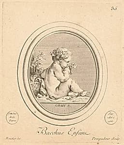 Bacchus enfant by Jeanne Antoinette Poisson, marquise de Pompadour after François Boucher after Jacques Guay