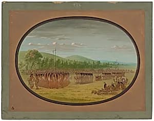 Ball-Play Dance - Choctaw by George Catlin