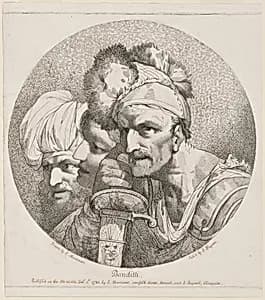 Banditti: Three Heads by Joseph Haynes, after John Hamilton Mortimer