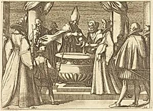 Baptism of the Prince of Spain by Jacques Callot