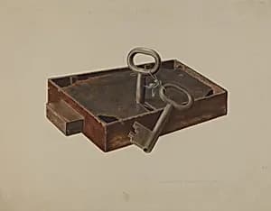 Bar Lock and Keys by Alexander Anderson